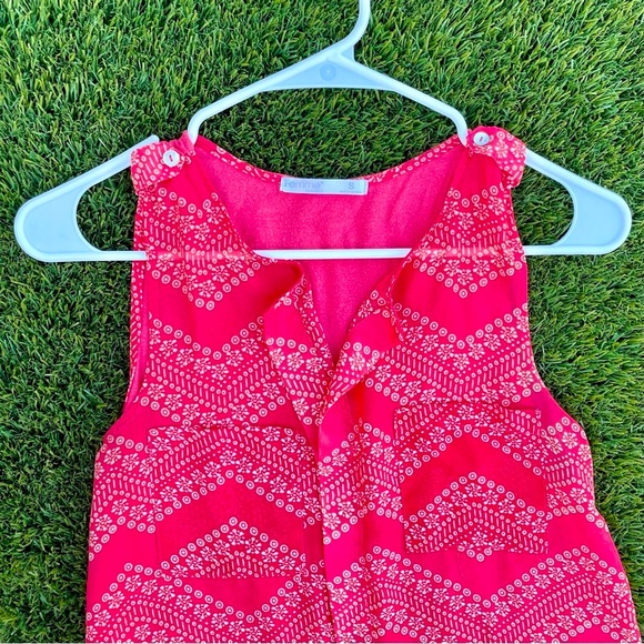 Sleeveless Coral Pink Top w/Sheer Layered Front, Size S - Picture 5 of 16